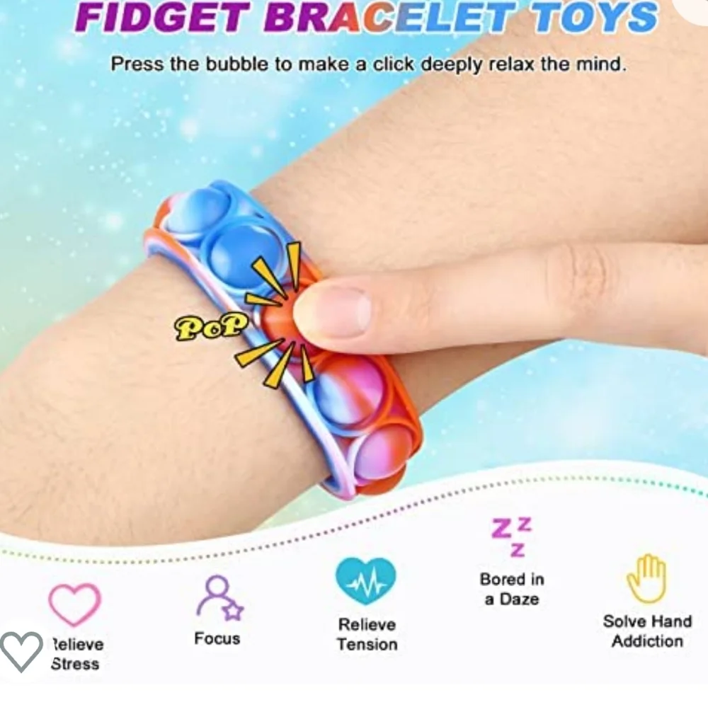 NEW $2 with bundle!! Mystery push pop fidget sensory pop it bracelet silicone